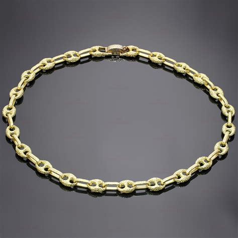 18k gucci link chain|Gucci link chain for men.